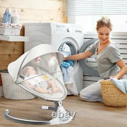 Electric Baby Bouncer Chair Infant Newborn Swing Rocker Bed with Remote Control