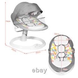 Electric Baby Bouncer Chair Newborn Rocking Chair with Remote Control Mosquito Net