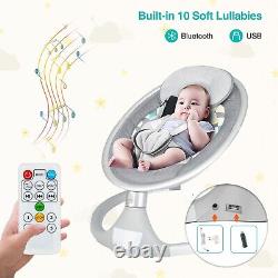 Electric Baby Bouncer Swing Sturdy Cradle Rocker Remote Control Bluetooth 30° UK