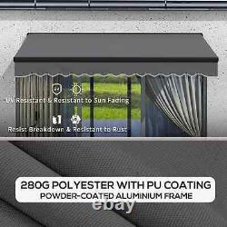 Electric Cassette Awning Garden Patio Retractable Sun Canopy Remote Control Grey