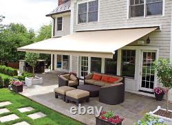 Electric Cassette Patio Awning Motorised Retractable Canopy-Remote Control 2m-6m
