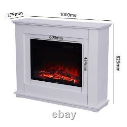 Electric Digital Flame Fireplace Glass Fire Insert/Wall Mount Remote Control New