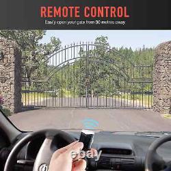 Electric Double Arm Automatic Gate Closer Swing Gate Opener w Remote Control
