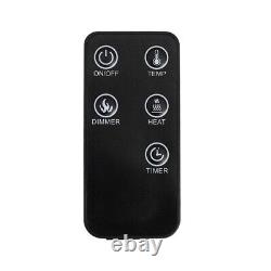 Electric Fire Fireplace Heater with Remote Control Floor Standing Wooden Mantel