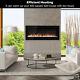 Electric Fireplace 40 inch Wall Mounted Glass with Remote Control 9 Colour