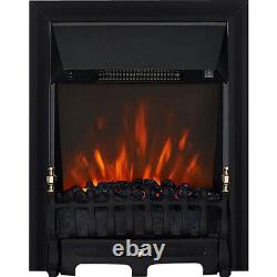 Electric Fireplace Heater 2kW Coal Effect Realistic Flame Fan Remote Control