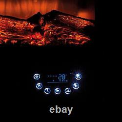 Electric Fireplace Heater Wall Mount LED Flame Effect 7 Day Timer Remote Control