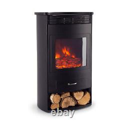 Electric Fireplace Space Heater Indoor Thermostat Stove 1900W Remote Timer Black