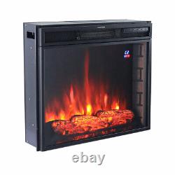 Electric Fireplace Wall/Inset 7 LED Flame Log Effect Fire Heater Remote Control