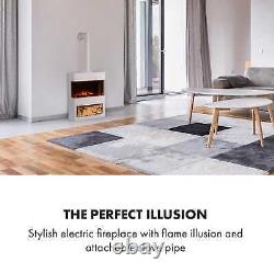 Electric Fireplace and Surround Electric Fire Heating LED Flame White 1800/900 W