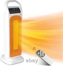 Electric Heater, 2000w Ptc Ceramic Portable Heater Fan, Timer, Remote Control