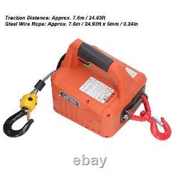 Electric Hoist Winch Portable Electric Winch 500kg / 1100lbs Wire Remote Control