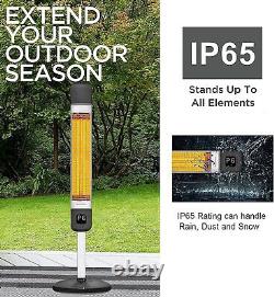 Electric Infrared Patio Heater IP65 Portable Waterproof Radiant Heater Luxeva
