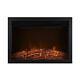 Electric Inset Fireplace Wall Mounted LED Black Flame Effect Remote Control 1kW