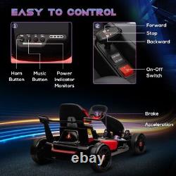 Electric Kids Ride On Go Kart Remote Control 12V Battery Child Car Vehicle Black