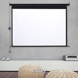 Electric Motorised Projector Screen Home Cinema Remote Control HD TV 72-120'