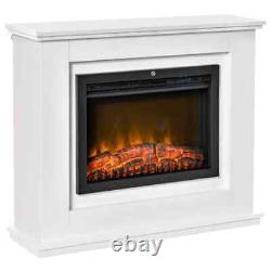 Electric Remote Control Fireplace Suite With Adjusting Flame Effect And Timer