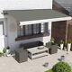 Electric Remote Control Full Cassette Retractable Garden Awning 3x2.5M Grey