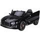Electric Ride-on Car with LED Lights Music Parental Remote Control Black