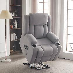 Electric Riser Recliner Chair Massage Heating Armchair Sofa with Remote Control