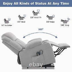 Electric Riser Recliner Chair Massage Heating Armchair Sofa with Remote Control