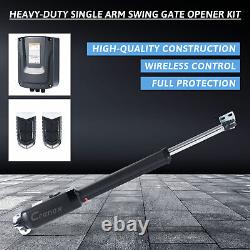 Electric Single Arm Opener Swing Gate Opener with Remote Control Complete Kit