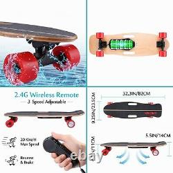 Electric Skateboard Complete Remote Control, 350W Longboard Adult Teens 20km/h
