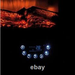 Electric Wall Fire LED Flame Effect 7 Day Timer Function 4 Modes Remote Control