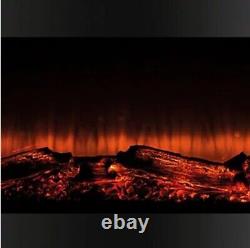 Electric Wall Fire LED Flame Effect 7 Day Timer Function 4 Modes Remote Control
