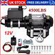 Electric Winch 12V 3500/4500lbs Heavy Duty Rope Remote Control UK