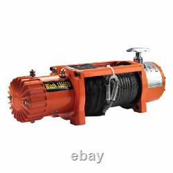 Electric Winch 12v 13500lbs Synthetic Rope Fairlead Remote Control 4x4 Trailer