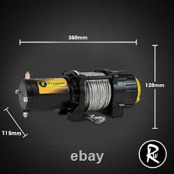 Electric Winch 4500lbs 12v RocwooD Steel Heavy Duty Fairlead Remote Control