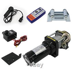 Electric Winch 4500lbs 12v RocwooD Steel Heavy Duty Fairlead Remote Control