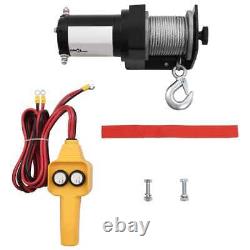 Electric Winch 907kg 12V Wire Remote Control Lift Hoist Truck Trailer vidaXL