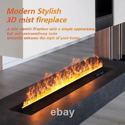 Electric fireplace insert with remote control water vapor fireplace, 3D flame