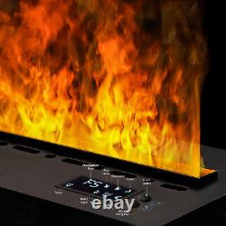 Electric fireplace insert with remote control water vapor fireplace, 3D flame