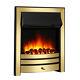 Endeavour Fires Roxby Inset Electric Fire, Brass Trim and Fret, Remote control