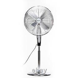 Floor Fan Oscillation Standing Timer 3 Speeds Swivel Remote Control 60W 130cm