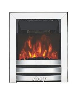 Focal Point Electric Fire Chrome effect Flame effect Remote Control 2 kW