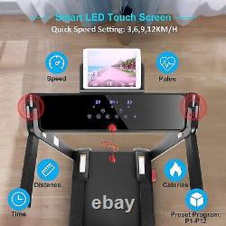 Foldable Electric Treadmill Running Adjustable Bluetooth Remote Control Machine