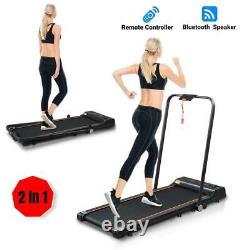 Foldable Electric Treadmill Running Walk Machine Remote Control with Phone Holder