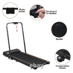 Foldable Electric Treadmill Running Walk Machine Remote Control with Phone Holder