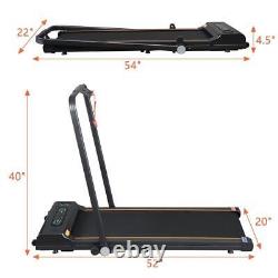 Foldable Electric Treadmill Running Walk Machine Remote Control with Phone Holder