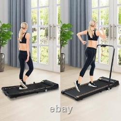 Foldable Electric Treadmill Running Walk Machine Remote Control with Phone Holder