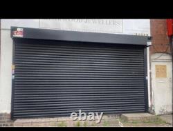 Front Shop Black Electric Shutters With Remote Control