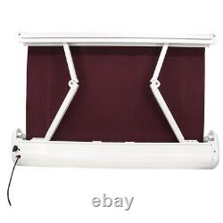 Full Cassette Electric Remote Control Retractable Awning 3x2.5M Wine Red