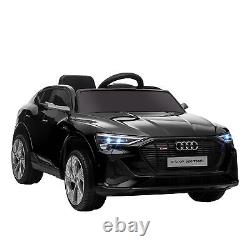 HOMCOM 12V Kids Electric Ride-On Car Audi Remote Control Lights Music 3Yr+ Black