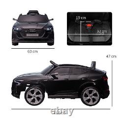 HOMCOM 12V Kids Electric Ride-On Car Audi Remote Control Lights Music 3Yr+ Black