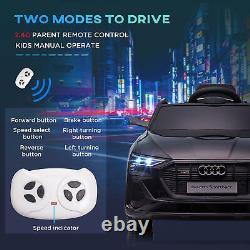 HOMCOM 12V Kids Electric Ride-On Car Audi Remote Control Lights Music 3Yr+ Black