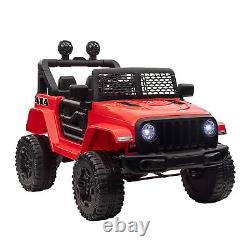 HOMCOM 12V Kids Electric Ride On Car Truck Off-road Toy With Remote Control Red